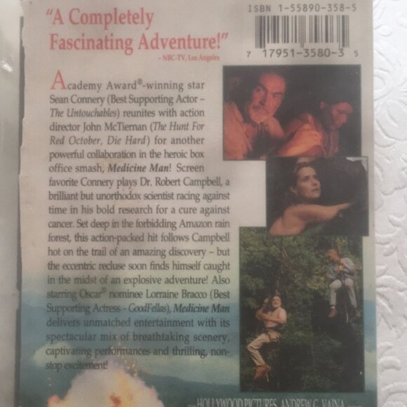 VTG. VHS#1358 Video Tape MEDICINE MAN SEAN CONNERY LORRAINE BRACCO - Picture 3 of 7